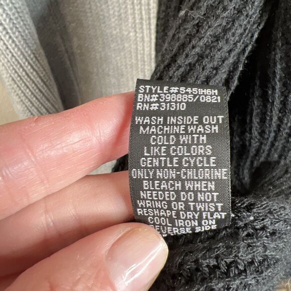 I.N. studio womens Sweater Cardigan Duster Open Front Colorblocked Petite Medium - Picture 9 of 16